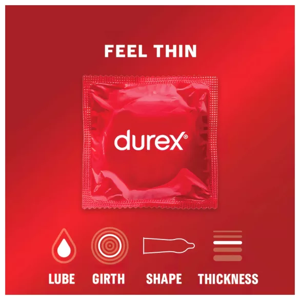 Durex Feel Thin - realitätsnahes Gefühl Kondome (3 Stk.)
