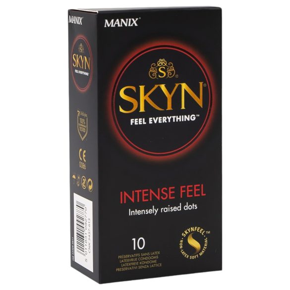 Manix SKYN Intense - latexfrei, perlenbesetzte Kondome (10 Stk.)