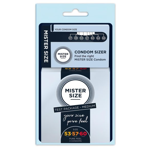 Mister Size Kondom Testset mit Penis-Messgerät - 3 Stk