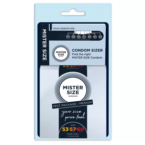 Mister Size Kondom Testset mit Penis-Messgerät - 3 Stk