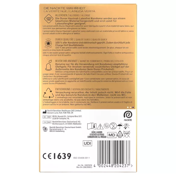 Durex Hautnah - latexfreies Kondom (16 Stk.)