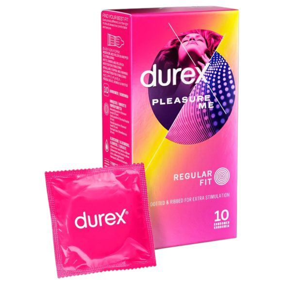 Durex Pleasure Me - gerippt & genoppt Kondome (10 Stk)