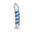 Icicles No. 5 - Spiralförmiger Glas-Dildo (transparent-blau)