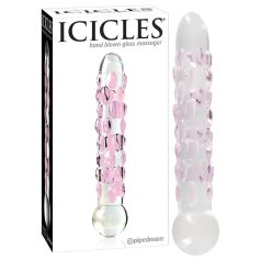 Icicles Nr. 7 - Glasdildo mit Perlen