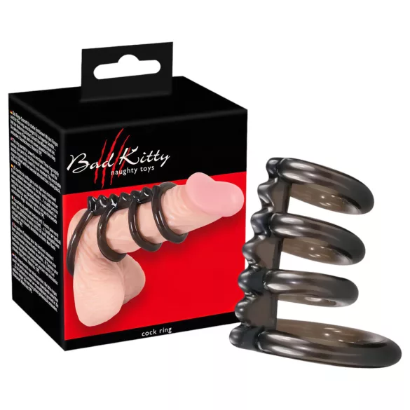 Bad Kitty - Stachelige, vierfache Penisringe