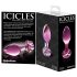 Icicles Nr. 48 - Blüten-Glas Analplug (Pink)