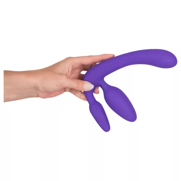 You2Toys - Triple, anlegbarer Dildo ohne Halteriemen (lila)