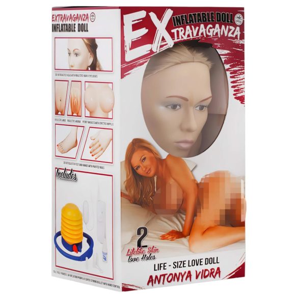 Antonya Vidra - Gummifrau mit angehobenem Bein