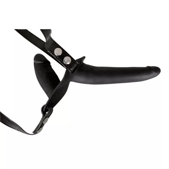 You2Toys - anlegbares Silikon-Dildo-Duo (schwarz)