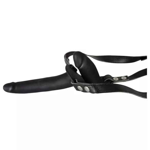 You2Toys - anlegbares Silikon-Dildo-Duo (schwarz)