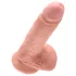 King Cock 7" Hoden Dildo (18 cm) - natur