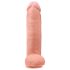 King Cock 12 großer Dildo mit Hoden (30 cm) - Natur