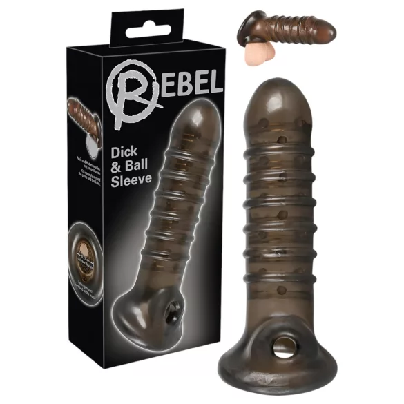 Rebel - Graue gerippte Penishülle