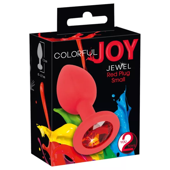 You2Toys - Colorful JOY - Silikon-Analplug - klein (rot)