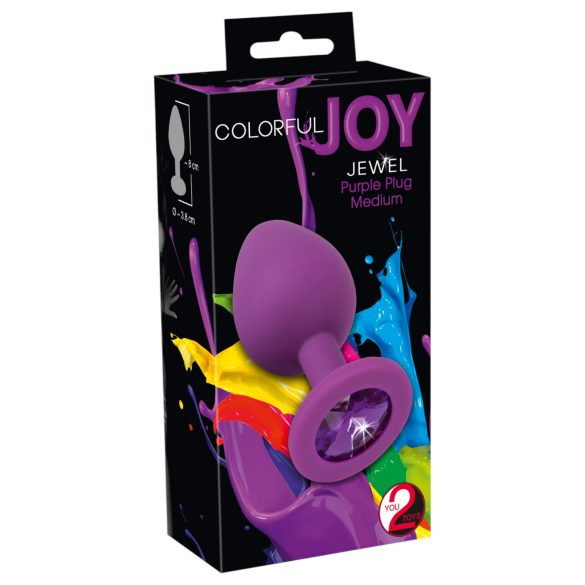 Colorful JOY - Silikon Analplug, mittelgroß (lila)