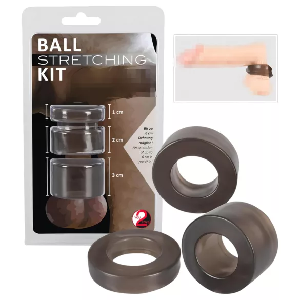 You2Toys - Penisring- & Streckset (grau)
