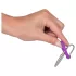 Penisplug - Silikon-Eichelring mit konischem Dilator (lila-silber)