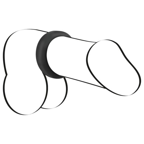 Black Velvet - dickwandiger Penisring (2,6cm) - schwarz