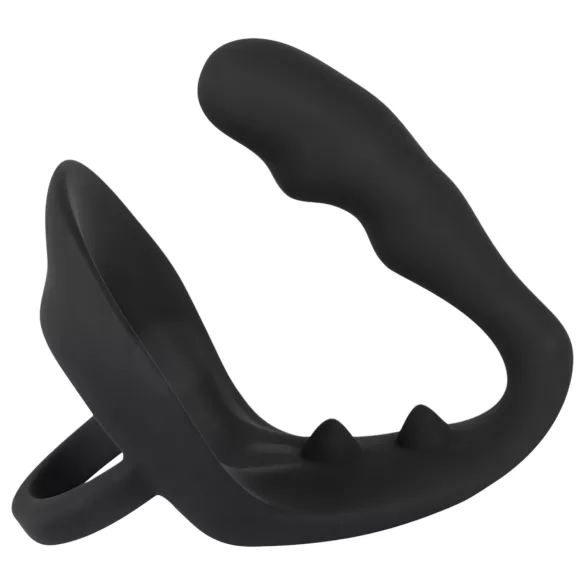 Black Velvet - Penis- und Hodenring Anal-Dildo (schwarz)