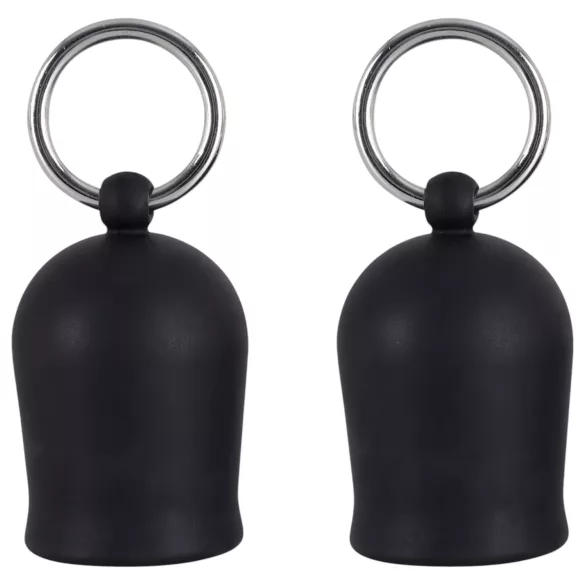 Black Velvets - Brustwarzensauger mit Metallring (schwarz)