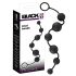 Black Velvet - 6-kugelige Analdildo (schwarz)