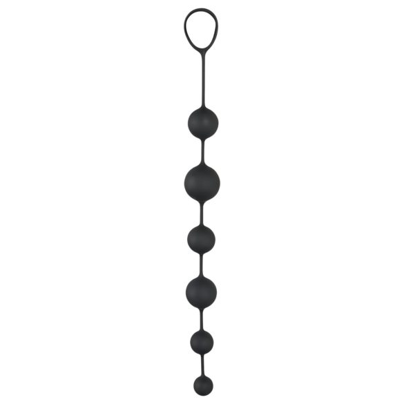 Black Velvet - 6-kugelige Analdildo (schwarz)