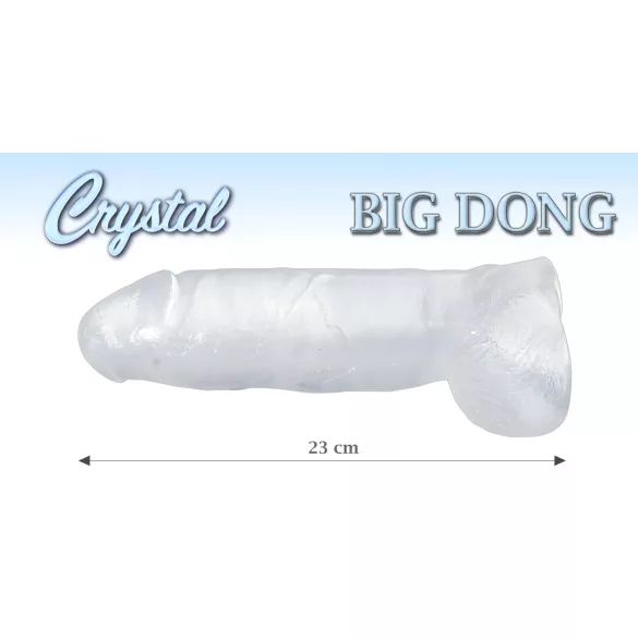 Crystal Clear Big Dong - riesiger Jelly-Dildo (21,5 cm)