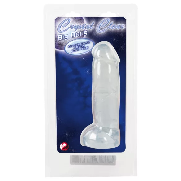 Crystal Clear Big Dong - riesiger Jelly-Dildo (21,5 cm)