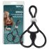 You2Toys - Triple, verstellbarer Penis- und Hodenring (schwarz)
