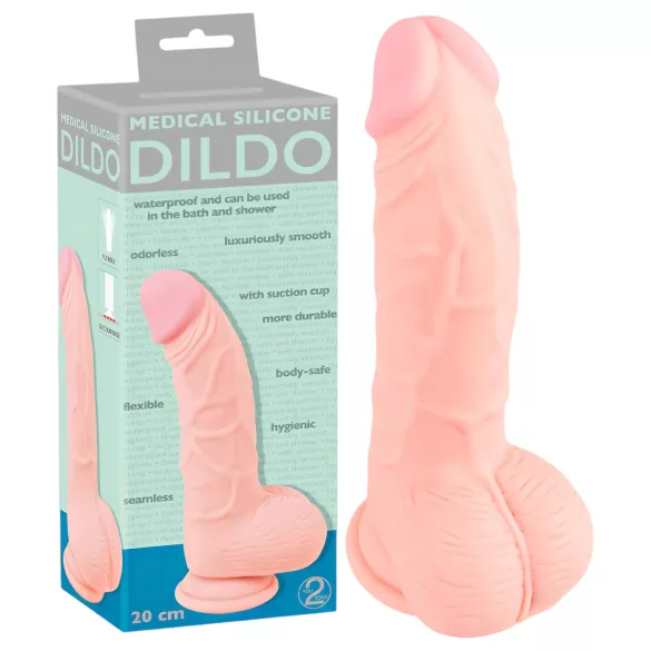 You2Toys - Medical - Dildo aus medizinischem Silikon (20 cm, naturfarben)