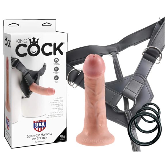 King Cock Strap-on 6 - Strap-On Dildo - Natur