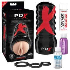 PDX Elite Luftdichte Vagina - Manuelle Saugepuppe (Natur)
