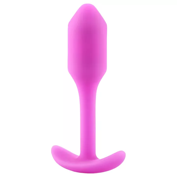 b-Vibe Snug Plug 1 - Analplug mit Innengewicht (55 g, Pink)