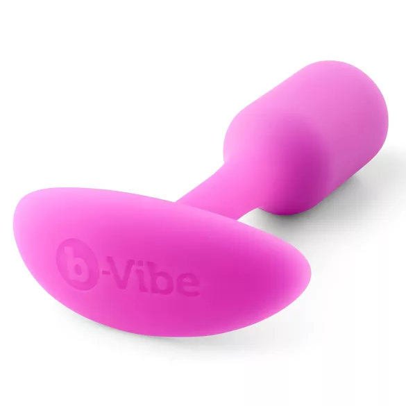 b-Vibe Snug Plug 1 - Analplug mit Innengewicht (55 g, Pink)