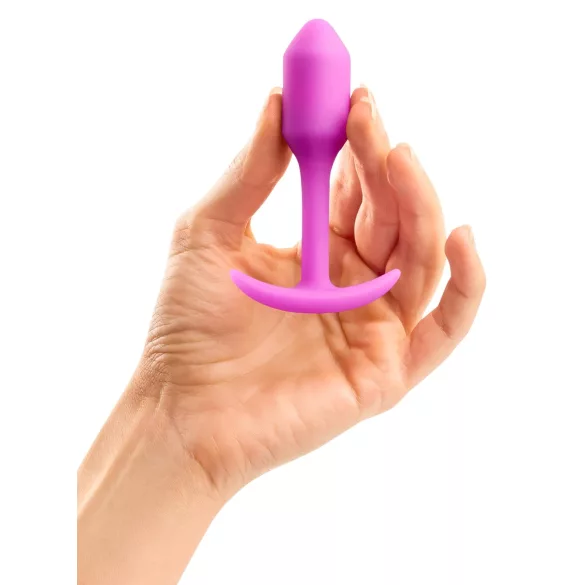 b-Vibe Snug Plug 1 - Analplug mit Innengewicht (55 g, Pink)