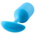 b-vibe Snug Plug 3 - doppel Kugel Analplug (180g) - blau