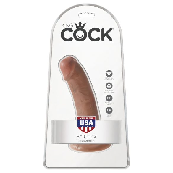 King Cock 6 Dildo (15 cm) - braun