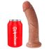 King Cock 8 Dildo (20 cm) - dunkles Natur