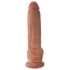 King Cock 23 cm Hodendildo - Braun