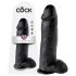 King Cock 12" großer Dildo mit Hoden (30 cm) - Schwarz