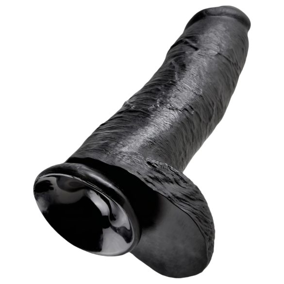 King Cock 12 großer Dildo mit Hoden (30 cm) - schwarz