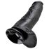 King Cock 12" großer Dildo mit Hoden (30 cm) - Schwarz
