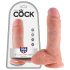 King Cock 8 Haltungsdildo (20 cm) - naturfarben