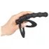 Black Velvet - Hoden- & Penisring mit Anal-Dildo (schwarz)