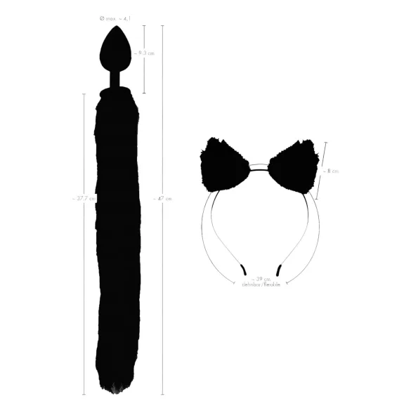 Bad Kitty - Katzen-Analsatz - (schwarz)