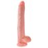 King Cock 14 großer Dildo mit Hoden (35cm) - natur