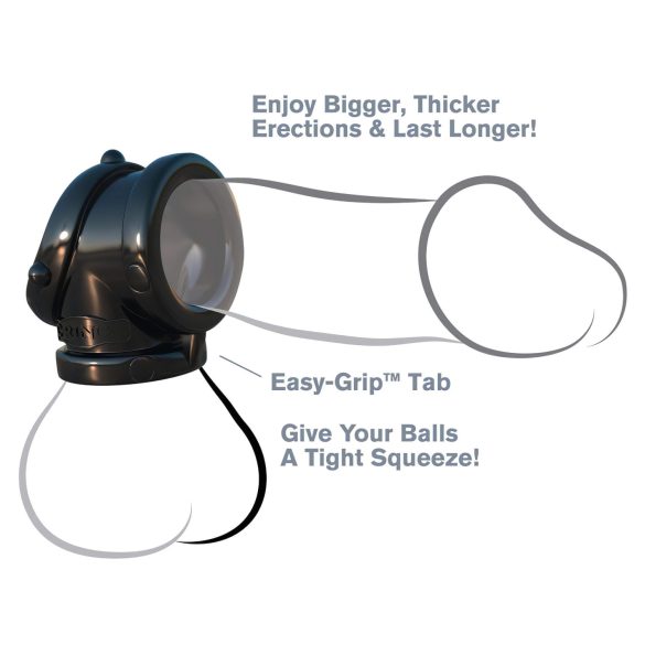 Fantasy Rock Hard - Penisring & Hodendehner (schwarz)