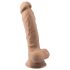 Silexd 7 - Saugnapf-Dildo - 17,5 cm (natur)