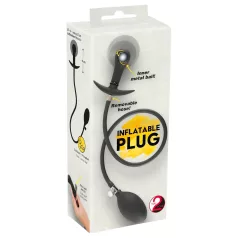 You2Toys - kugelgeladener, aufpumpbarer Analplug (schwarz)