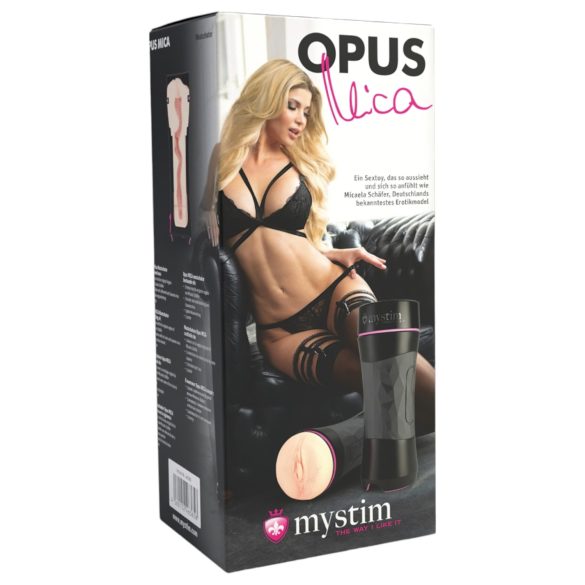 mystim OPUS Mica - naturgetreuer Masturbator in Hautschwarz
